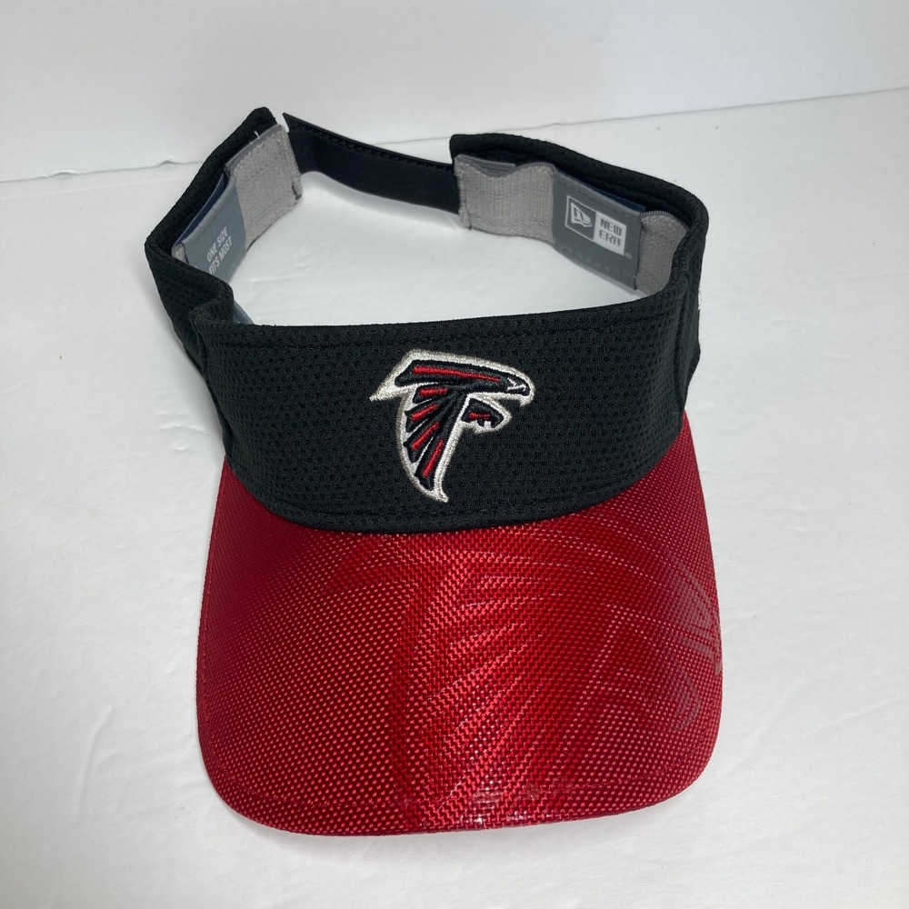 Atlanta Falcons Visor Hat Cap Adult Black Red NFL Sideline Pro Football
